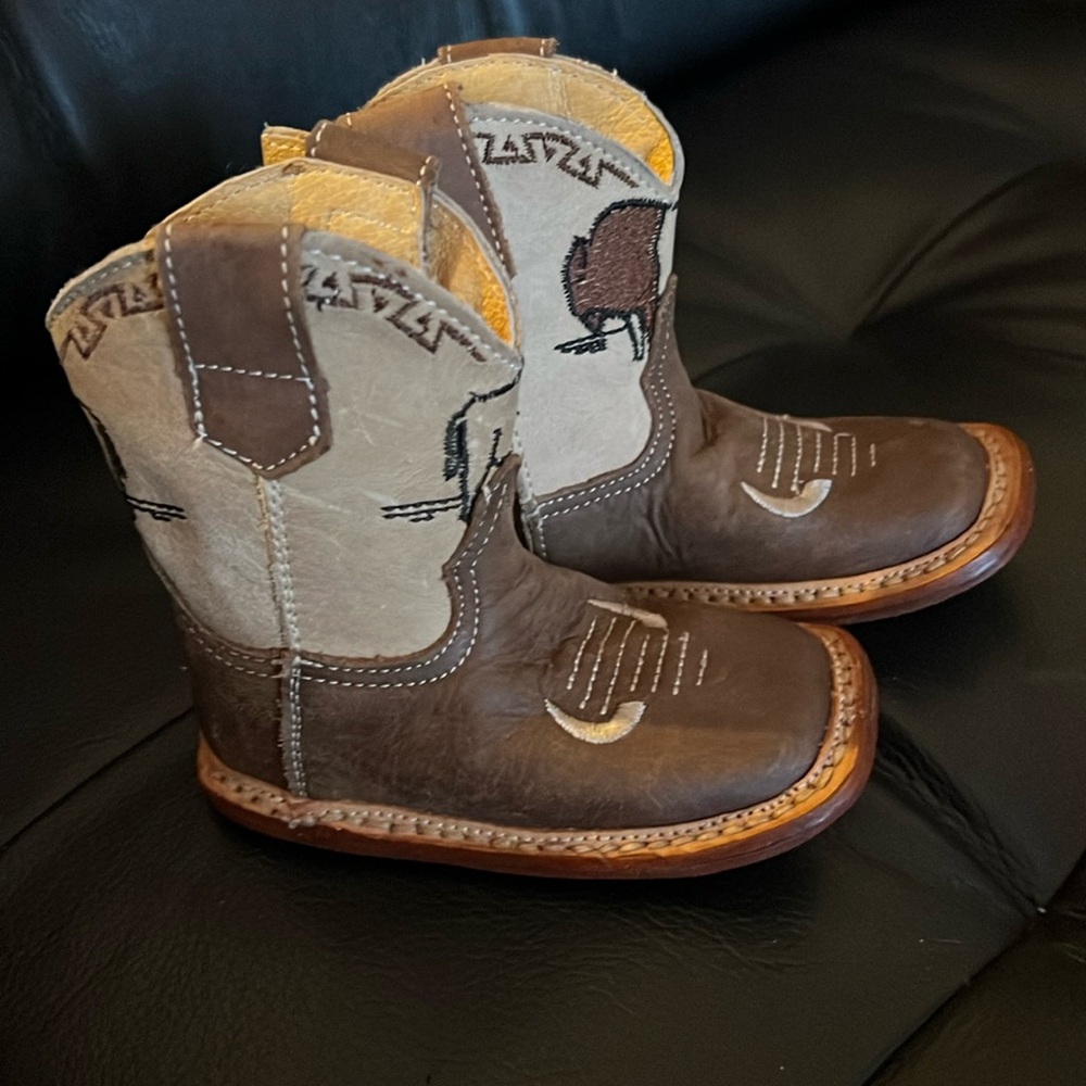 Roper Cowbabies Boots Lather Size 2